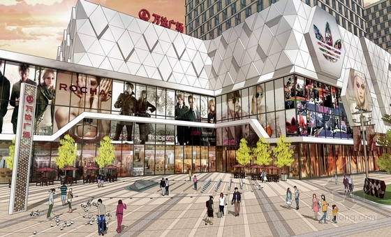 城市商業廣場效果圖4